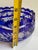 Mid 20th Century Czech Bohemian Cobalt Blue Cut to Clear Crystal Centerpiece Bowl For Sale - Image 12 of 18