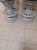 White Mid Century Modern Spun Fiberglass Swivel Stools White Set of 2 For Sale - Image 8 of 8