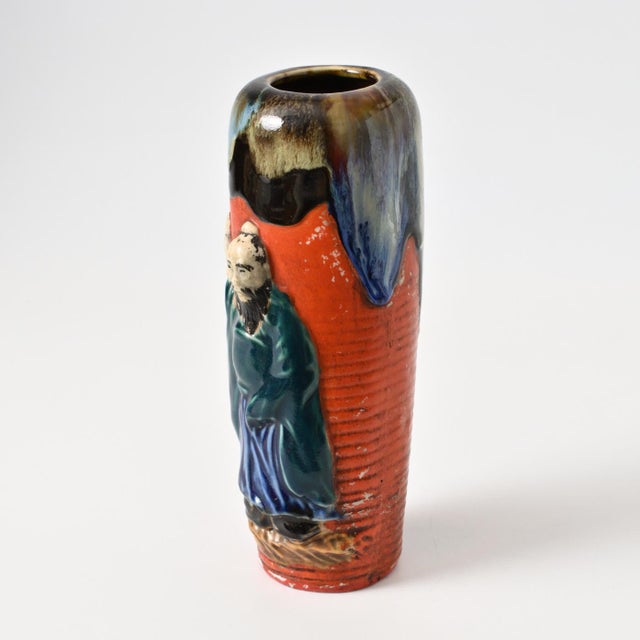 Japanese Drip Glaze Vase from Sumida Gawa, 1920s For Sale - Image 9 of 14