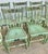 Farmhouse Set of 9 Antique Pennsylvania Thumb Back Chairs in Original Paint For Sale - Image 3 of 9