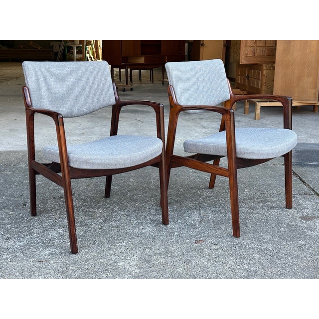 Wood Mid-Century Danish Rosewood Armchairs from Niels Haugaard & Bondo Gravesen, 1960s For Sale - Image 7 of 7