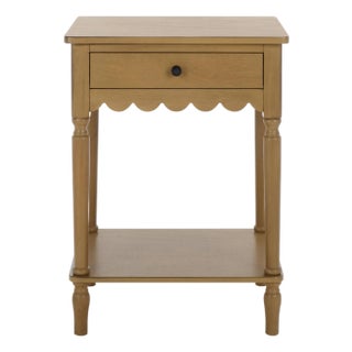 Heaven Scalloped 1 Top Drawer Accnt Table in Desert Brown For Sale
