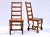 1980s Set of Four Country French Folk Style Os De Mouton Dining Chairs, Oak, 1980s For Sale - Image 5 of 12