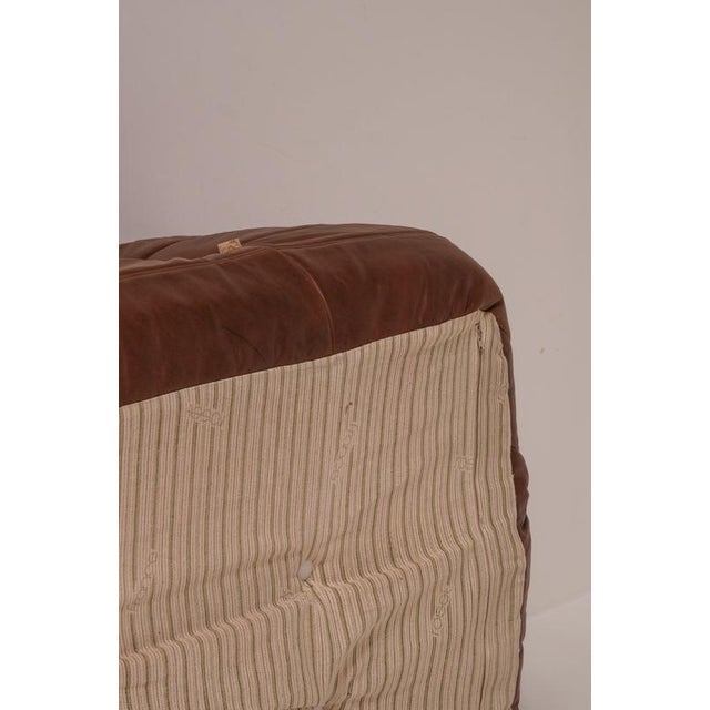 Togo Three-Seater Sofa in Cognac Leather by Michel Ducaroy for Ligne Roset, France For Sale - Image 14 of 15
