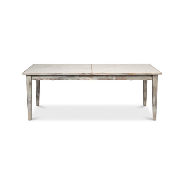 Neo Classic Gray Painted Extension Table For Sale - Image 4 of 11