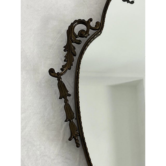 1960s Mid-Century Modern Brass Wall Mirror, 1960s For Sale - Image 5 of 11