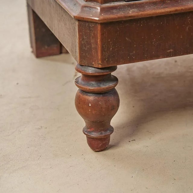 Wood Vintage Cabinet with Showcase For Sale - Image 7 of 10