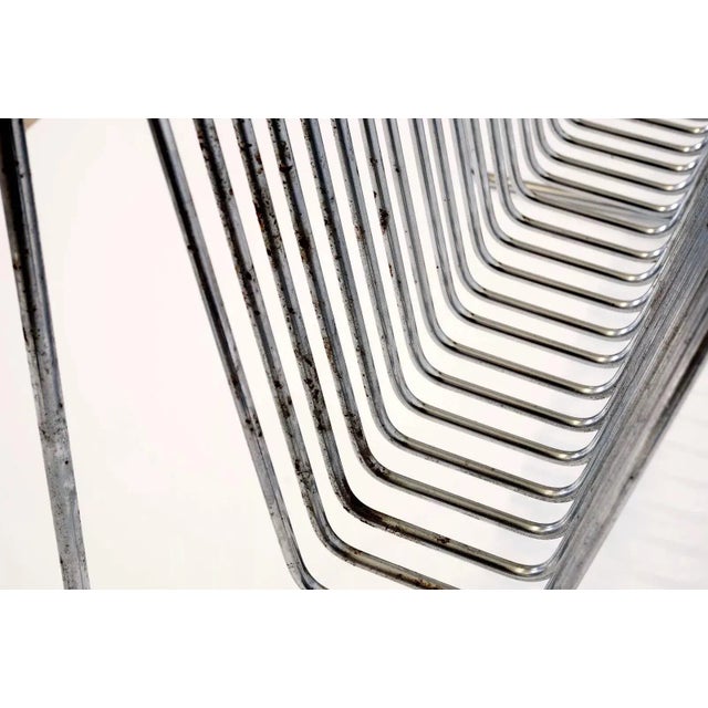 Vintage Minimalist Chrome Magazine Rack by Arthur Umanoff Postmodern For Sale In Detroit - Image 6 of 7