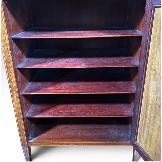 Vintage French Louis XVI Style Inlaid Mahogany Semainier Secretary Desk For Sale - Image 10 of 15