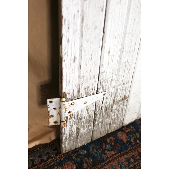 1920s Antique Outhouse Door With a Crescent Moon For Sale - Image 5 of 10