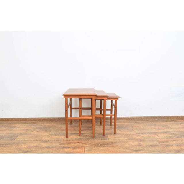 Mid-Century Danish Teak Nesting Tables, 1960s, Set of 3 For Sale - Image 4 of 13