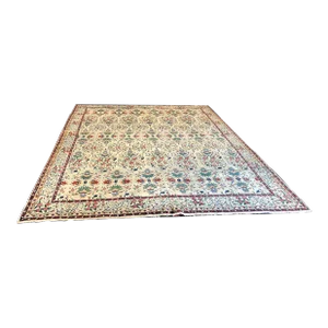 Vintage Zelli Pattern Persian Tabriz Rug