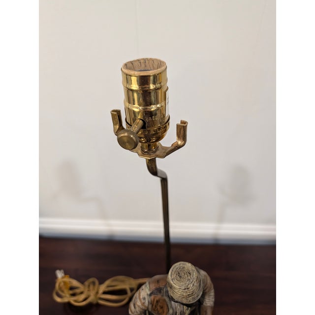 Mid 20th Century Rare Viennese Cold Painted Bronze Figural Table Lamps, Orientalist Sculptures - a Pair For Sale - Image 12 of 17