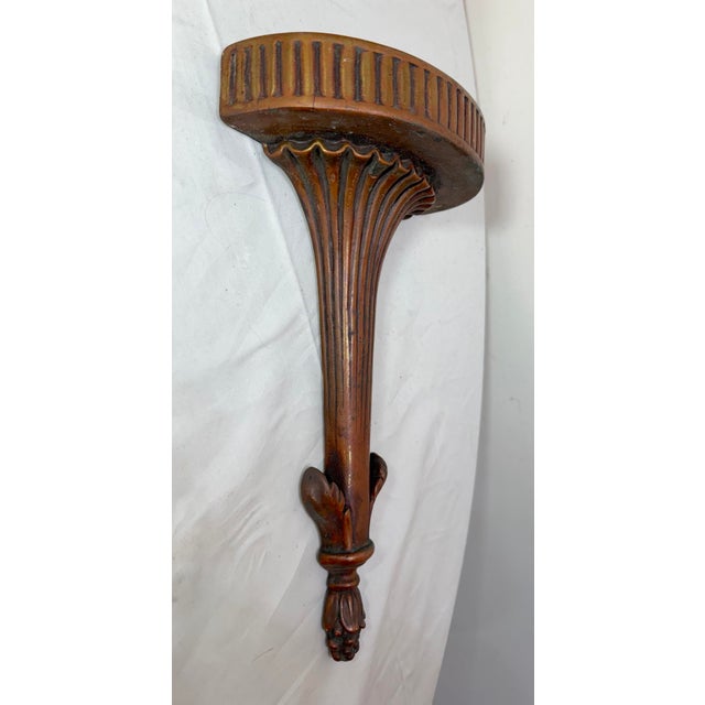 Antique 19th Century Neoclassical Bronze Clad Half Moon Clock Wall Shelf Shelve For Sale In New York - Image 6 of 9
