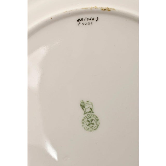 1910s Antique English Cobalt Blue & Raised Gold Dinner Plates Circa 1915 - Set of 12 For Sale - Image 5 of 5