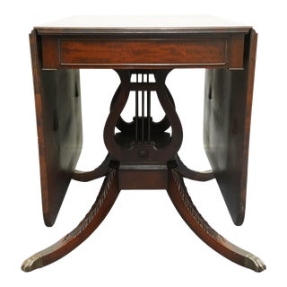 Imperial Furniture Genuine Mahogany Traditional Duncan Phyfe Style Drop Leaf Dining Table 252 For Sale