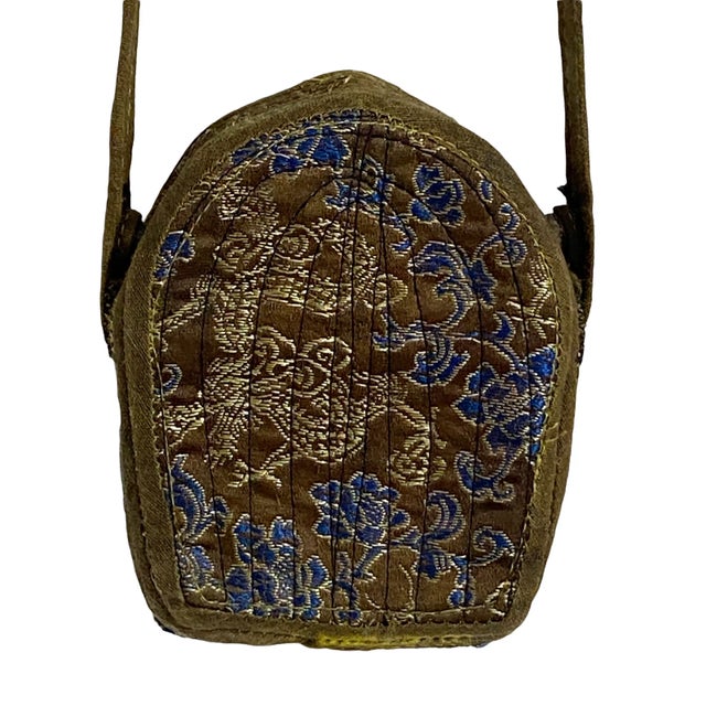 Silver Vintage Tibetan Buddhist Ghau Traveling Bag 24" H For Sale - Image 8 of 11