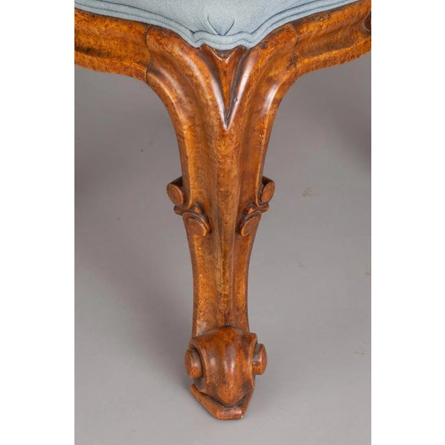 Antique English Bird's Eye Maple Stool For Sale In Boston - Image 6 of 10