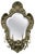 19th Century Gilt Brass Mirror with Five Branch Candelabra For Sale