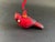 This red cardinal bird glass ornament is a Christmas holiday decor classic. The vintage glass ornament is in good...