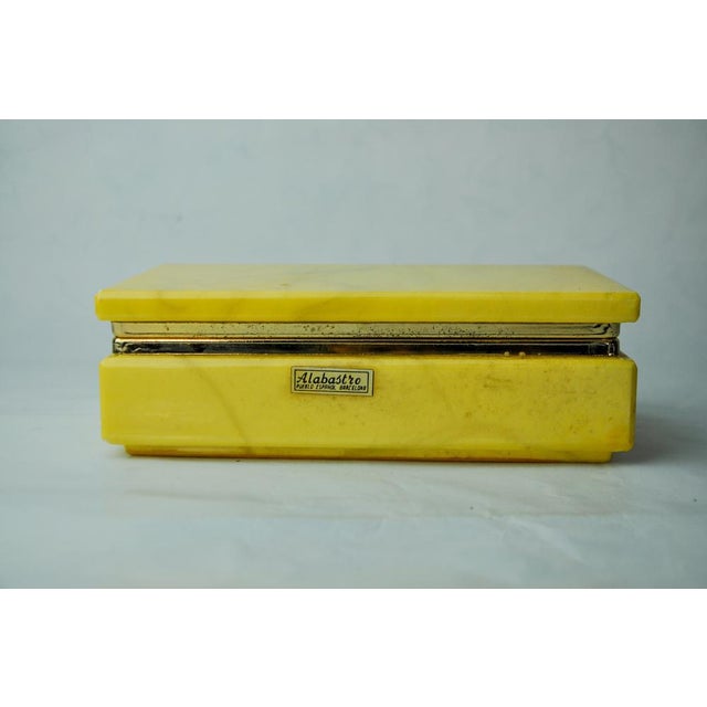 Yellow Alabaster Box, Spain, 1970s For Sale - Image 4 of 8