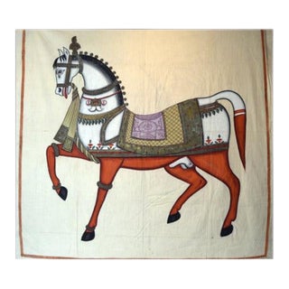 Antique Mughal Indian Horse Painting For Sale