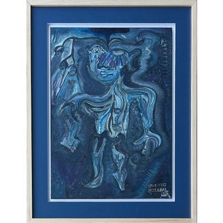 1990s Figurative Abstract Painting by Roberto Rosabal For Sale
