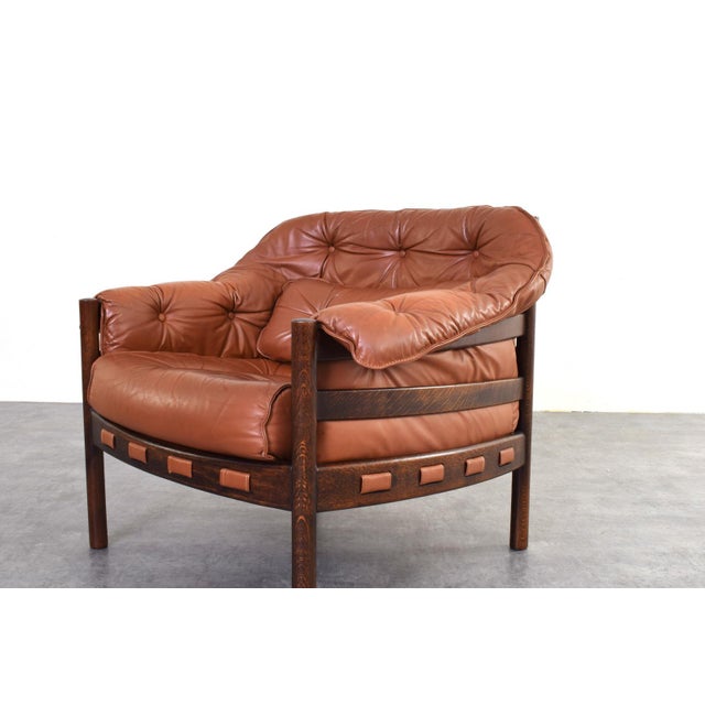 Mid-Century Oak & Leather Armchair by Arne Norell for Coja, 1960s, Set of 2 For Sale - Image 11 of 17