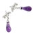 1980s Pair of Tiffany & Co Paloma Picasso X Drop Diamond Amethyst Night Day Platinum Earrings For Sale In Philadelphia - Image 6 of 16
