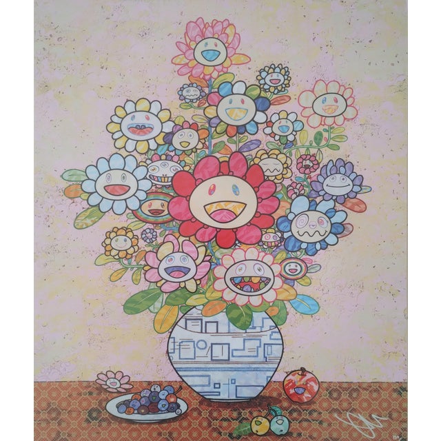 Takashi Murakami, Longing for Zao Wou-Ki's Flower, Lithograph For Sale