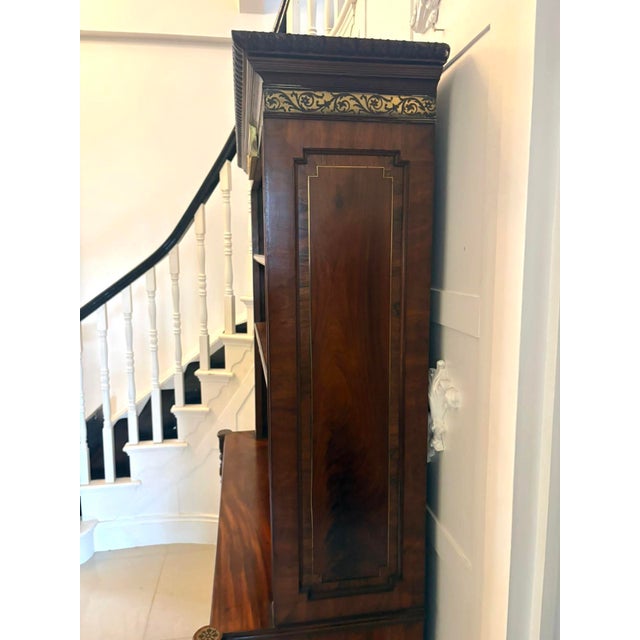 Wood Antique Regency Open Bookcase in Rosewood with Brass Inlaid, 1820 For Sale - Image 7 of 18