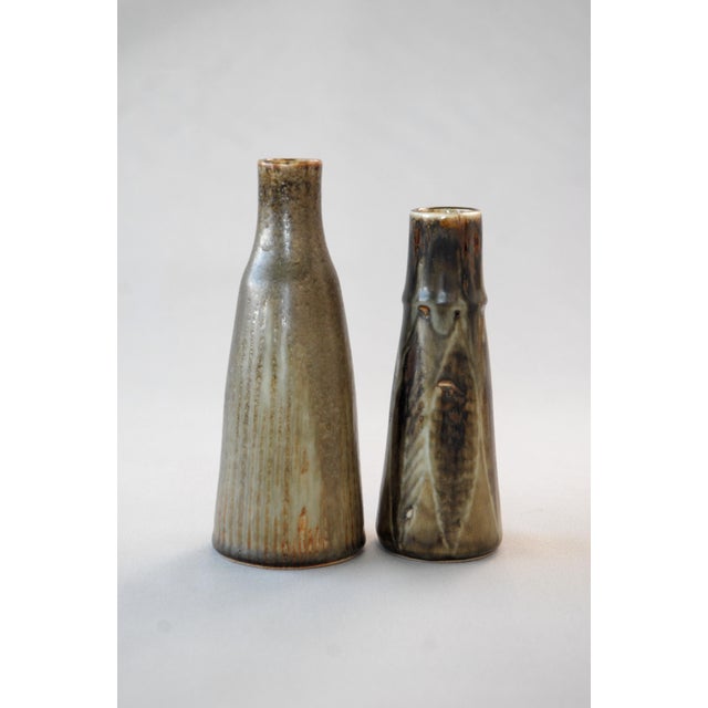 1950s Studio Vases by Carl-Harry Stålahane for Rörstrand, Sweden, 1950s. Set of 2 For Sale - Image 5 of 13