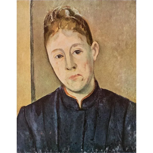 1940s After Paul Cezanne "Portrait of Madame Cezanne", First Edition Swiss Print For Sale - Image 4 of 6