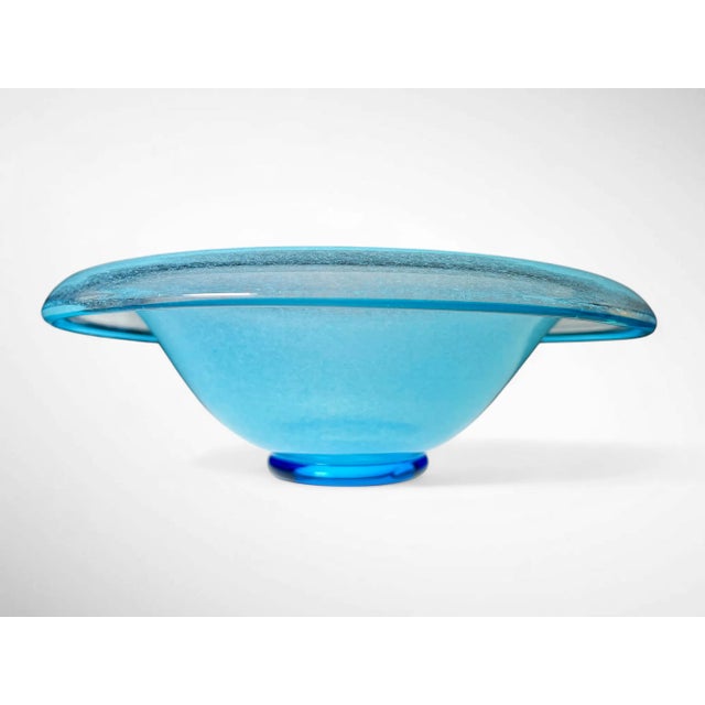 Beautiful light blue Murano Glass centrepiece by Barovier & Toso, signed. This piece has an attribution mark, I am sure...