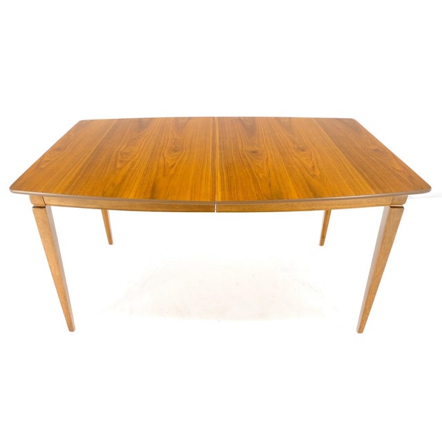 American Walnut 3x12" Extension Leaves Boards Boat Shape Dining Table For Sale - Image 6 of 12