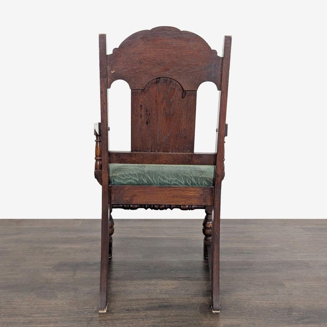 1990s Vintage Wood Dining Armchair For Sale - Image 5 of 11
