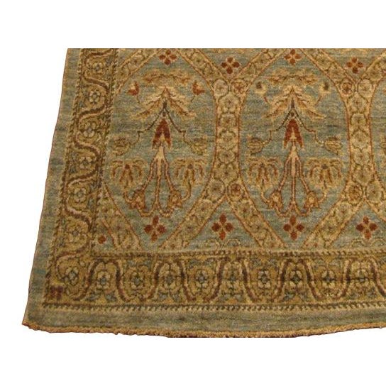 Traditional Turkish Sultanabad Wool 3x5 Light Blue, Rust, Ivory & Gray Handmade Area Rug #1142121 For Sale - Image 3 of 3