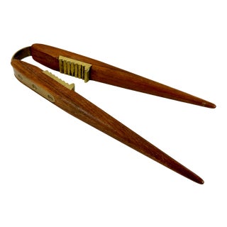 Mid-Century Teak and Brass Nutcracker from Poul Knudsen, 1950s For Sale