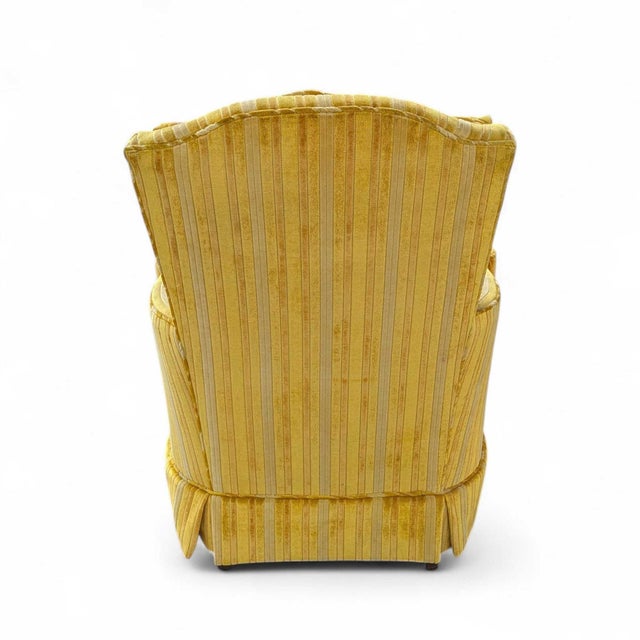 Vintage Striped Yellow Lounge Chair, Key City, Mid-Century Modern For Sale - Image 14 of 18