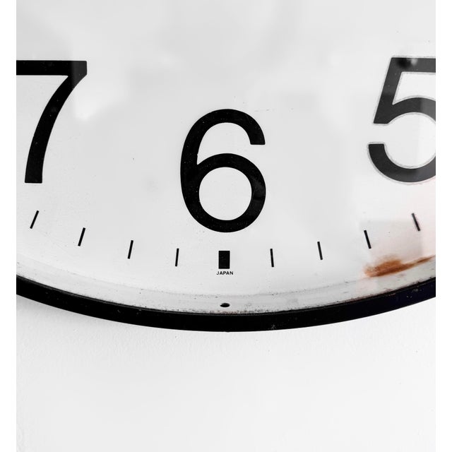 Mid-Century Modern Large Factory Clock from National, Japan, 1960 For Sale - Image 3 of 7