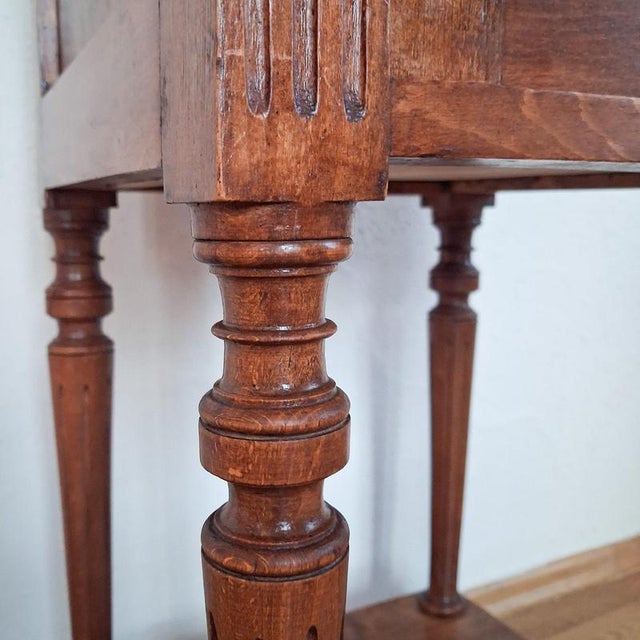 Antique French Bedside Table with Marble Top For Sale - Image 12 of 18