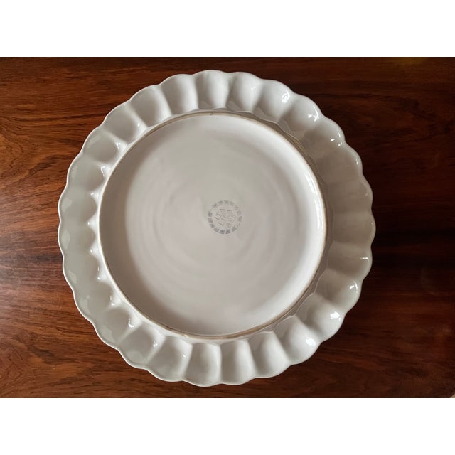 Large Art Deco White Ceramic Tray, 1960s For Sale - Image 3 of 6