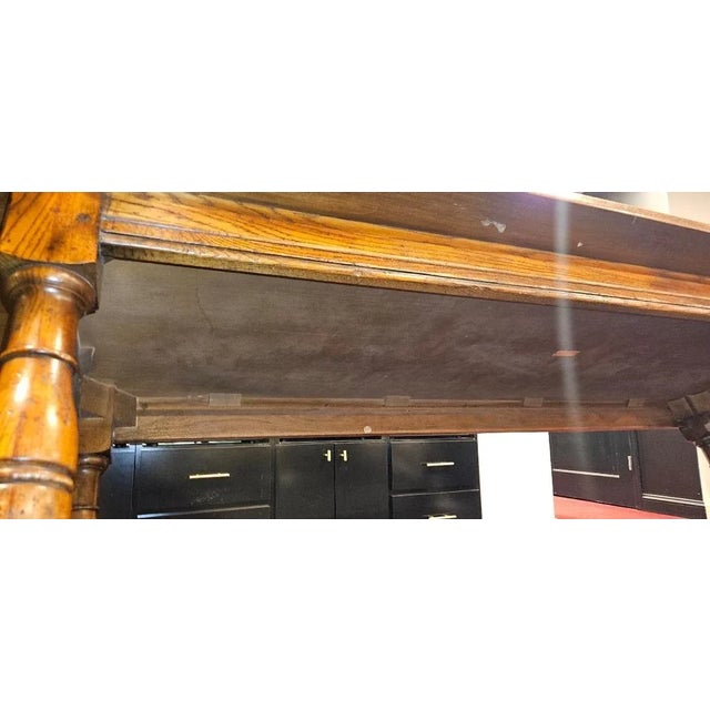 Brown Mid 20th Century John Widdicomb Co. Farmhouse Wood Dining Trestle Table 7.5 Ft For Sale - Image 8 of 12