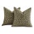 Pair of Kravet Thom Filicia Flurries Forest Green Velvet 22" Pillows For Sale