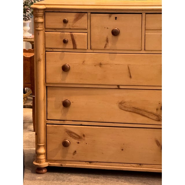 19th Century 19th Century English Pine Chest of Drawers For Sale - Image 5 of 12