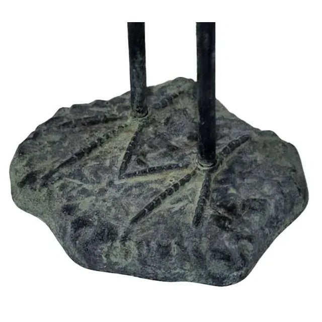 1970s Pair of Tall Egrets or Cranes - Vertigris Finish - Great for the Garden For Sale - Image 5 of 5