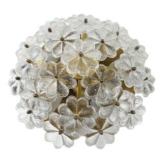 Large Mid-Century Floral Ceiling Light in Murano Glass by Ernst Palme, Germany, 1970s For Sale
