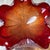 1970s Vintage Red and Silver Leaf Murano Glass Style Bowl For Sale - Image 5 of 7