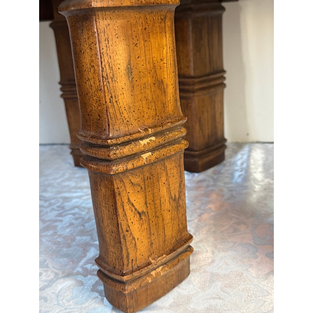 1970s Pair of 1970’s Vintage Burr Walnut Veneer Triangular Side Tables For Sale - Image 5 of 8
