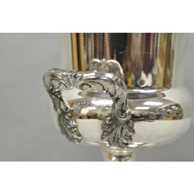Vintage Poole Regency Silver Plated Trophy Cup Urn Champagne Chiller Ice Bucket For Sale - Image 9 of 14